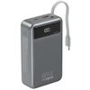 Gembird PB20-PD65-LCD-01 greito įkrovimo išorinė baterija su integruotais laidais, 65W, 20000 mAh, juodas