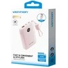 Vention 10000mAh Powerbank 2xUSB-C 1xUSB-A 22.5W, pink