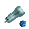 Extra Digital Automobilinis Įkroviklis - Papildomas Skaitmeninis Dvigubas USB 30W QC3.0 Greitas Įkrovimas Titaninė Pilka
