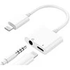 Extra Digital Dvigubas adapteris iPhone Lightning - 3.5 mm ausinėms ir krovikliui