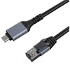 Extra Digital Interneto kabelis CAT6 UTP, USB Type-C - RJ45, 1m