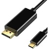 Extra Digital Kabelis - Papildomas skaitmeninis USB Type-C į DisplayPort 4K 60Hz 3m auksinis