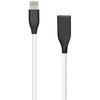 Extra Digital Silikoninis kabelis USB- Lightning, 1m (baltas)