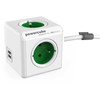 Allocacoc PowerCube Extended USB Žalias 1,5m cable (FR)