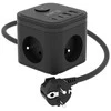 KERG SMART – 3 LIZDŲ MAITINIMO LIZDAS + USB-A+USB-C ĮKROVIKLIS 1,5M 3×1,5MM2 H05VV-F 16A/250V