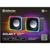Kompiuterio kolonėlės DEFENDER SOLAR 7 2.0 6W LED USB SPEAKERS 65117
