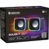 Kompiuterio kolonėlės DEFENDER SOLAR 7 2.0 6W LED USB SPEAKERS 65117
