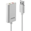 Garso Adapteris - LINDY USB Tipo A Ausinių Mikrofono Adapteris, Baltas