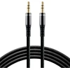 Garso Kabelis - EverActive CBS-1JB 3.5mm AUX Kabelis Su Auksu Padengtais Jungtimis 1.0m Juodas