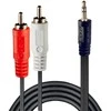Garso Kabelis - LINDY Premium Garso Kabelis 2 x Phono, 2 x RCA, 3.5 mm Stereo, 1 m, Juodas