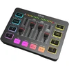 Garso Maišytuvas - Fifine SC3W 4-Kanalo XLR Maišytuvas Su 48V Phantom Energija, RGB Juodas