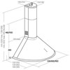 Gartraukis Chimney Hood Akpo WK-4 Dandys GOLD 50 cm 450 m3/h, Juodas