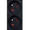 „Gembird EnerGenie EG-PDU-9F2F“ maitinimo blokas (PDU), 10 vnt. C13 lizdų, 1U, 16A, C20 kištukas, 2 m kabelis, juodas