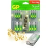 GP Battery Baterijos - GP AA LR6 Baterijų 12 Vnt. + AAA LR03 Baterijų 12 Vnt. Su 2 m LED Girlianda