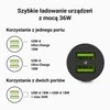 Green Cell Žalias Cell Žalias Cell automobilinis įkroviklis 36W GC PowerRide Nano36 su 2x USB-A Ultra Charge greitas įkrovimas