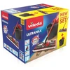 Vileda Ultramax Box flat mop with kitchen set | 1 pair of Universal gloves + 1 Actifibre Pro kitchen cloth