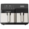 Gruzdintuvė Black &amp; Decker Juodas &amp; Decker BXAF9000E Double 9 L Stand-alone 2500 W Hot air fryer Juodas, Nerūdijantis plienas