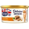 Drėgnas Kačių Maistas - BUTCHER'S Delicious Dinners Vištiena su Kalakutiena 85g