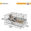FERPLAST Modular 2 - narvas triušiui ir naminei jūrų kiaulytei - 109 x 72 x 56cm