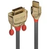 HDMI Laidas - LINDY Gold Line HDMI į DVI-D Laidas, 5 m, Pilkas