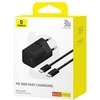 Baseus GaN5 30W su kablem 100W USB-C do USB-C - juoda