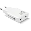 Įkroviklis - everActive 45W 2xUSB-C GaN Greitas Įkroviklis, Balta