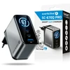 Įkroviklis - everActive SC-670Q Pro 67W 1xUSB-A 2xUSB-C LCD Ekranas Juodas