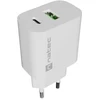 WALL CHARGER NATEC RIBERA 1X USB-A + 1X USB-C 20W Baltas