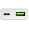 NATEC RIBERA GAN SLIM MAINS CHARGER 1× USB-A + 1× USB-C 20W Baltas
