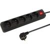 Blow PR-570WSP prailgintuvas, 5 lizdų su įžeminimu + jungikliu, 10 m, juodas (3x1.5 mm)