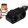 72-078# Blow TUYA dviguba išmanioji rozetė, valdoma per WiFi, juoda