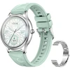 Išmanusis laikrodis COLMI L28 Smart Watch (Sidabrinis-žalias + sidabrinis steel strap)