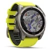 Išmanusis laikrodis Garmin Fenix 8 51mm, Solar, Sapphire, Titanas su ryškiai geltonu / grafito spalvos silikoniniu dirželiu