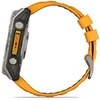 Išmanusis laikrodis Garmin Fenix 8 – 51 mm, AMOLED Sapphire, Iš titano su oranžiniu / grafito spalvos silikoniniu dirželiu