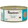APPLAWS Tuna fillet in broth – šlapias kačių maistas – 70g
