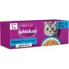 WHISKAS Suaugusių Žuvies Skanėstai 80x85g drėgnas maistas visaverčiam suaugusių kačių maitinimui želė