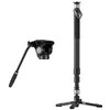 Kameros stovas - YC Onion PINETA Monopod 8kg 145cm Fluid Head Juodas