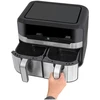 Gruzdintuvė Heinrich‘’s HFR 8214 Double hot air fryer 2 x 4.5 l = 9.0 l 1300-2400 W Juodas - Sidabrinis