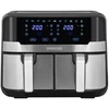 Gruzdintuvė Heinrich‘’s HFR 8214 Double hot air fryer 2 x 4.5 l = 9.0 l 1300-2400 W Juodas - Sidabrinis