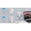 Mini kelioninis sieninis įkroviklis Choetech PD6011 PD65W GaN plonas USB-A+C (baltas)