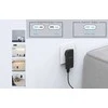 Mini kelioninis sieninis įkroviklis Choetech PD6011 PD65W GaN plonas USB-A+C (juodas)