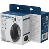 Gembird MUSW3-9B-01 Triple-mode wireless ergonomic pelė (2.4G + BT + USB), 2400 DPI, 9-button, juodas