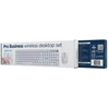 Klaviatūra Gembird KBS-WMS-01-W Silent key Pro Business wireless desktop set, baltas, US išdėstymas