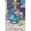 Kolekcionuojamos Kortelės - Pokémon TCG Lumiose City Mini Tin Feraligatr, 2 Booster Packs, Sticker Sheet