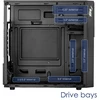 Akyga Micro ATX korpusas AK19BK USB-C + USB 3.0 + 2x USB 2.0 juodas be maitinimo bloko Micro Tower Juodas