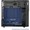 Akyga Micro ATX korpusas AK19BK USB-C + USB 3.0 + 2x USB 2.0 juodas be maitinimo bloko Micro Tower Juodas