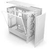 Kompiuterio Korpusas - NZXT H5 Flow Midi Tower, Grūdintas Stiklas, Palaiko EATX/ATX, Balta