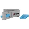 Kompiuterio priedas - LINDY DisplayPort prievado blokavimo raktų rinkinys 4 vnt. mėlynas