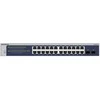 Šakotuvas NETGEAR GS724T 24 prievadų Gigabit Smart Switch 2x kombinuotas vario / SFP prievadų įžvalga nuotolinis / debesies valdymas