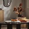 Kvapioji žvakė - WoodWick Pumpkin Praline Ellipse bronzos spalvos